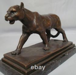 Statue Sculpture Lioness Animalier Art Deco Style Art Nouveau Bronze <br/>