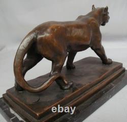 Statue Sculpture Lioness Animalier Art Deco Style Art Nouveau Bronze 	<br/>