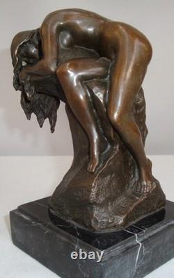 Statue Sculpture Naked Lady Sexy Style Art Deco Style Art Nouveau Bronze