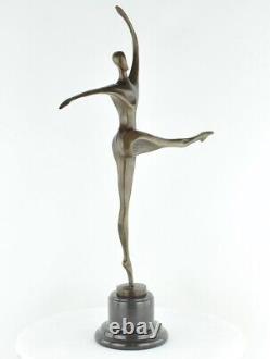Statue Sculpture Nude Dancer Acrobat Sexy Style Modern Style Art Deco Bronze