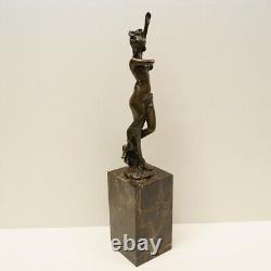 Statue Sculpture Nude Dancer Sexy Pin-up Style Art Deco Style Art Nouveau Bronze