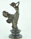 Statue Sculpture Nude Dancer Sexy Style Art Deco Art Nouveau Bronze Massif