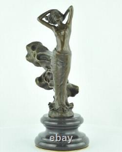 Statue Sculpture Nude Dancer Sexy Style Art Deco Art Nouveau Bronze Massif