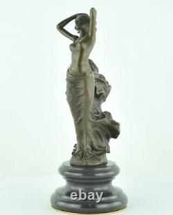 Statue Sculpture Nude Dancer Sexy Style Art Deco Art Nouveau Bronze Massif