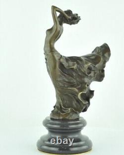 Statue Sculpture Nude Dancer Sexy Style Art Deco Art Nouveau Bronze Massif