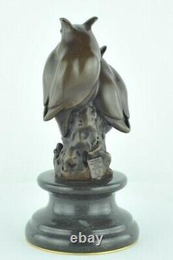Statue Sculpture Owl Owl Animal Owl Style Art Deco Massive Bronze Sign