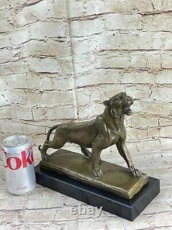 Statue Sculpture Panther Fauna Art Deco Style Art New Style Bronze Figure