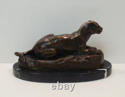 Statue Sculpture Panther of Tunis Animal Style Art Deco Style Art Nouveau Br