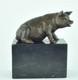 Statue Sculpture Pig Animal Style Art Deco Style Art Nouveau Solid Bronze