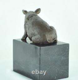 Statue Sculpture Pig Animal Style Art Deco Style Art Nouveau Solid Bronze