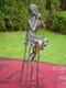 Statue Sculpture Pin-up Girl, Makeup, Art Deco Style, Art Nouveau Style, Brass