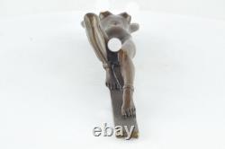Statue Sculpture Pin-Up in a Sexy Style, Art Deco / Art Nouveau Style, Solid Bronze Sign