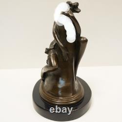 Statue Sculpture Pin-up Sexy Style Art Deco Style Art Nouveau Massive Bronze Sign