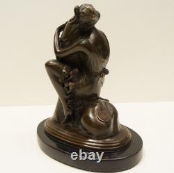 Statue Sculpture Pin-up Sexy Style Art Deco Style Art Nouveau Massive Bronze Sign