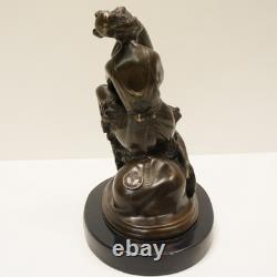 Statue Sculpture Pin-up Sexy Style Art Deco Style Art Nouveau Massive Bronze Sign