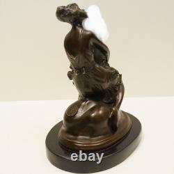 Statue Sculpture Pin-up Sexy Style Art Deco Style Art Nouveau Massive Bronze Sign