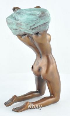 Statue Sculpture Pin-up Sexy Style Art Deco Style Art Nouveau Solid Bronze