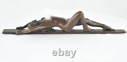 Statue Sculpture Pin-up Sexy Style Art Deco Style Art Nouveau Solid Bronze Sign