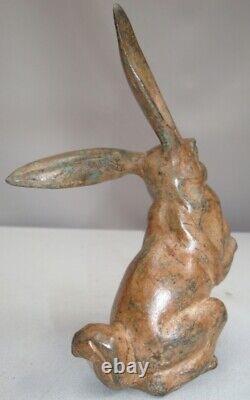 Statue Sculpture Rabbit Hare Animal Hunting Art Deco Art Nouveau Style