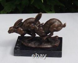 Statue Sculpture Rabbit Hare Animalier Hunting Style Art Deco Style Art Nouveau