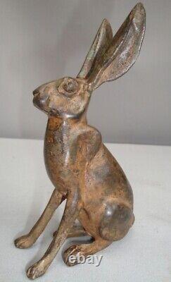 Statue Sculpture Rabbit Hare Animalier Hunting Style Art Deco Style Art Nouveau