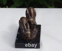 Statue Sculpture Rabbit Hare Animalier Hunting Style Art Deco Style Art Nouveau