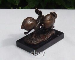 Statue Sculpture Rabbit Hare Animalier Hunting Style Art Deco Style Art Nouveau