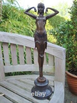 Statue Sculpture Scarab Dancer Nude Sexy Art Deco Style Art Nouveau Bro