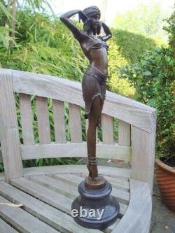 Statue Sculpture Scarab Dancer Nude Sexy Art Deco Style Art Nouveau Bro