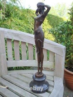 Statue Sculpture Scarab Dancer Nude Sexy Art Deco Style Art Nouveau Bro