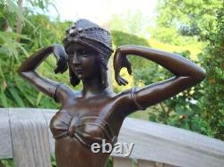 Statue Sculpture Scarab Dancer Nude Sexy Art Deco Style Art Nouveau Bro