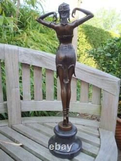 Statue Sculpture Scarab Dancer Nude Sexy Art Deco Style Art Nouveau Bro