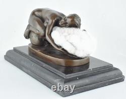 Statue Sculpture Sexy Nymph Art Deco Art Nouveau Massive Bronze Sign