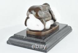 Statue Sculpture Sexy Nymph Art Deco Art Nouveau Massive Bronze Sign