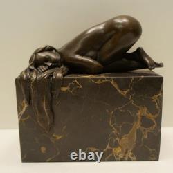 Statue Sculpture Sexy Pin-up Young Lady Awakening Art Deco Style Art Nouveau Style
