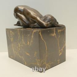 Statue Sculpture Sexy Pin-up Young Lady Awakening Art Deco Style Art Nouveau Style