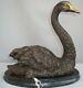 Statue Sculpture Swan Bird Animal Style Art Deco Style Art Nouveau Bronze