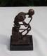 Statue Sculpture The Thinker Skeleton Art Deco Style Art Nouveau Style Bronze
