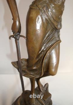 Statue Sculpture Themis Justice Art Deco Art Nouveau Style Bronze Massif