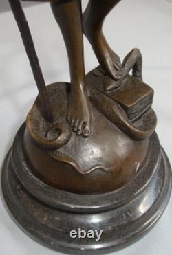 Statue Sculpture Themis Justice Art Deco Art Nouveau Style Bronze Massif