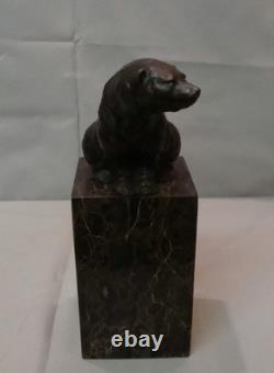 Statue Sculpture in Animalier Style, Art Deco Style, Art Nouveau, Solid Bronze
