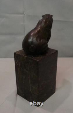 Statue Sculpture in Animalier Style, Art Deco Style, Art Nouveau, Solid Bronze