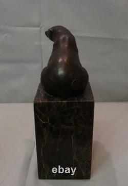 Statue Sculpture in Animalier Style, Art Deco Style, Art Nouveau, Solid Bronze