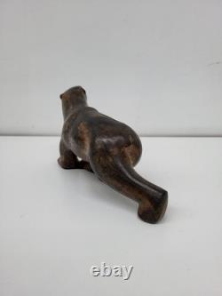 Statue Sculpture in Animalier Style, Art Deco Style, Art Nouveau, Solid Bronze S