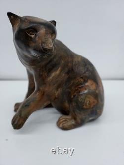 Statue Sculpture in Animalier Style, Art Deco Style, Art Nouveau, Solid Bronze S