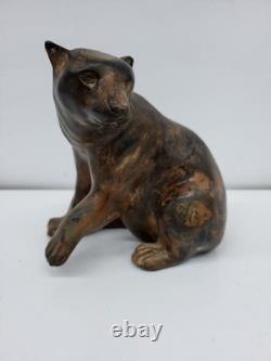 Statue Sculpture in Animalier Style, Art Deco Style, Art Nouveau, Solid Bronze S