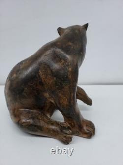 Statue Sculpture in Animalier Style, Art Deco Style, Art Nouveau, Solid Bronze S