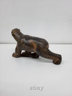 Statue Sculpture in Animalier Style, Art Deco Style, Art Nouveau, Solid Bronze S