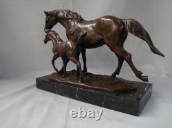 Statue Sculpture of Horse Foal Animalier Style Art Deco Style Art Nouveau Bronze