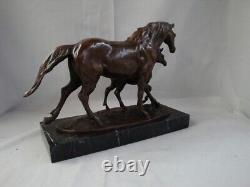 Statue Sculpture of Horse Foal Animalier Style Art Deco Style Art Nouveau Bronze